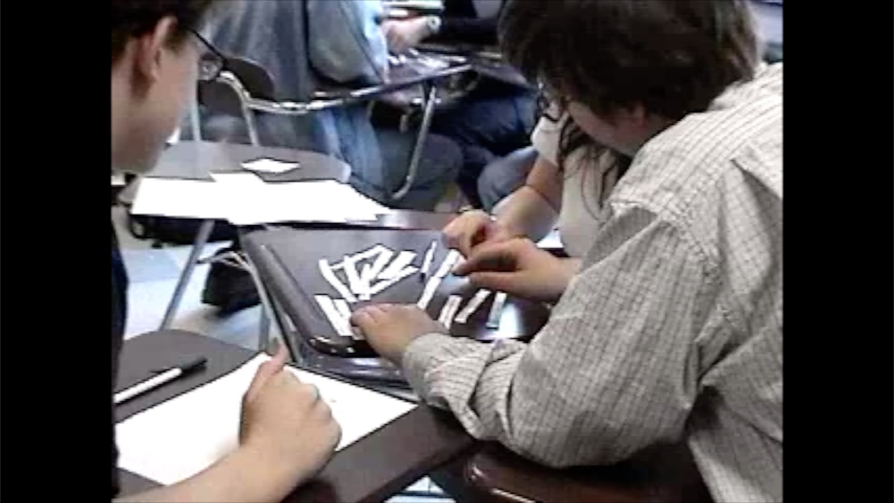 Students assemble Shakespeare sonnet puzzles